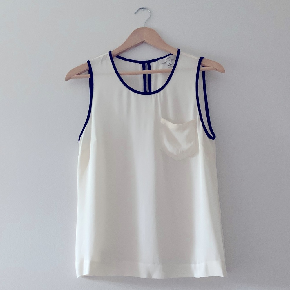 J.Crew Silk Tipped Pocket Tank